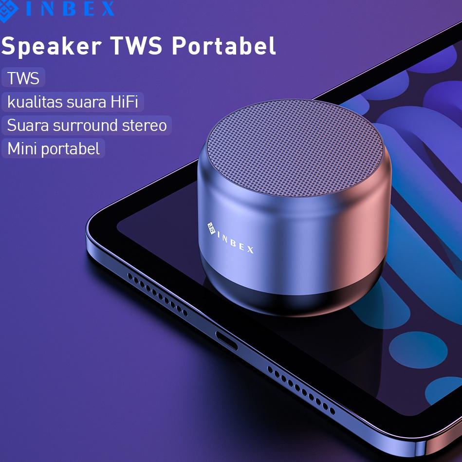 PWG.21Jl22ғ - INBEX Bluetooth TWS Speaker/Portable Wireless Speaker/Bluetooth 5.0/TWS Built-in-Mic/B
