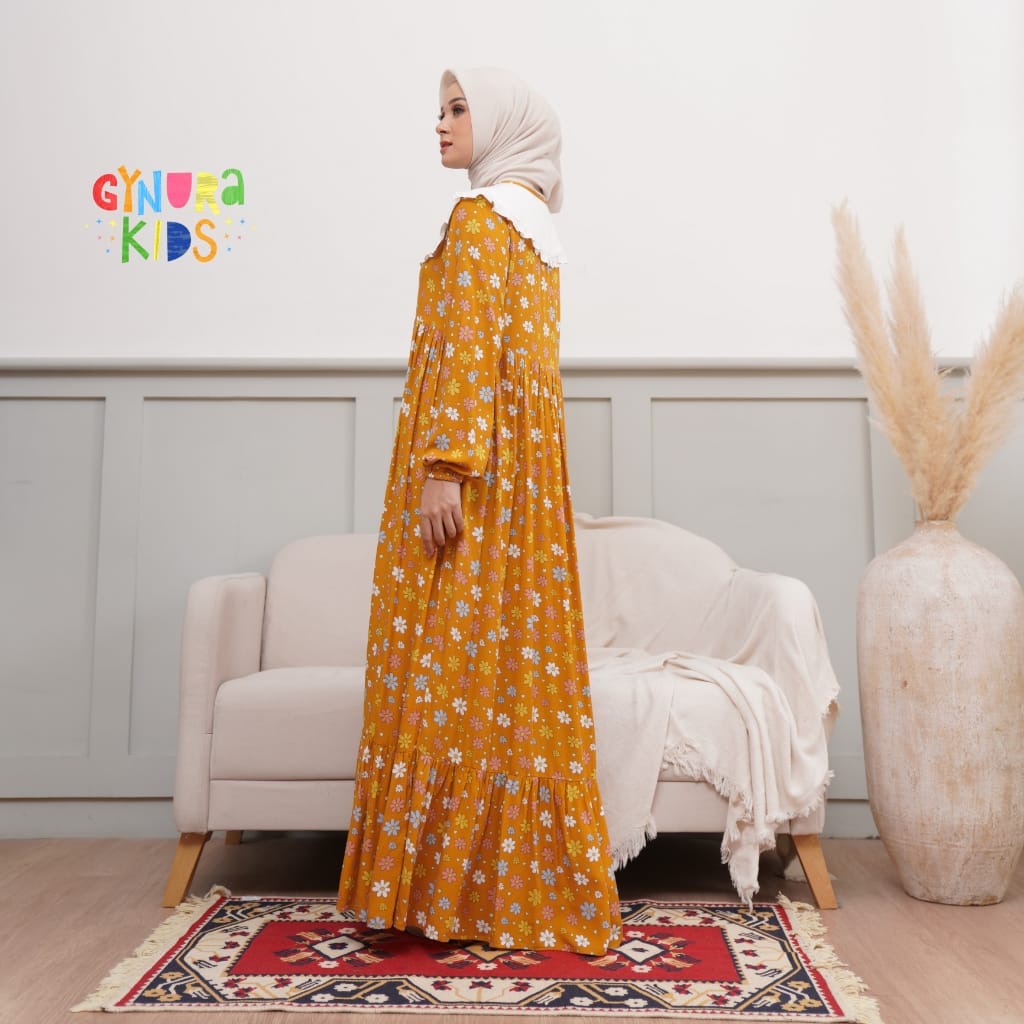 Gamis rayon HDD 03 gynurakids homedress daily wear