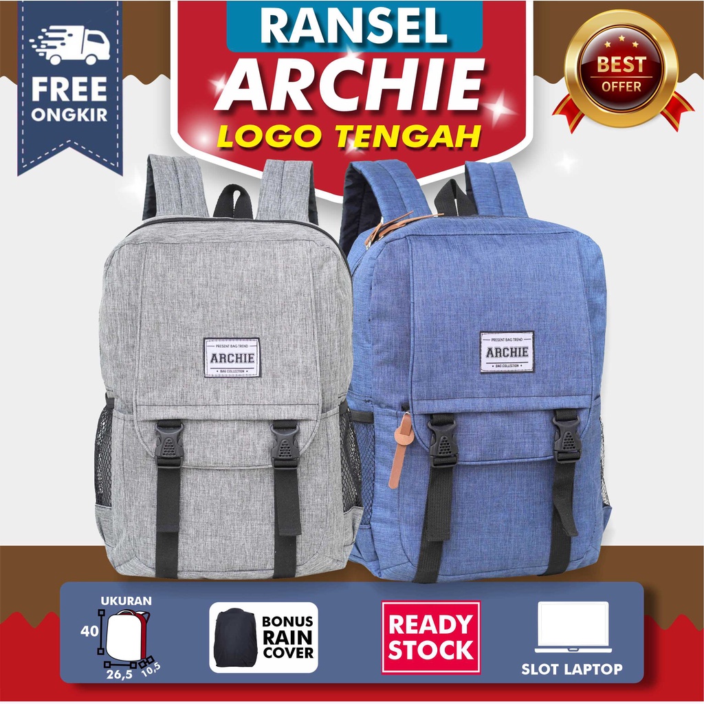 Tas Ransel Punggung Cewek SMP SMA Backpack Distro Archie Bagus Berkualitas Keren