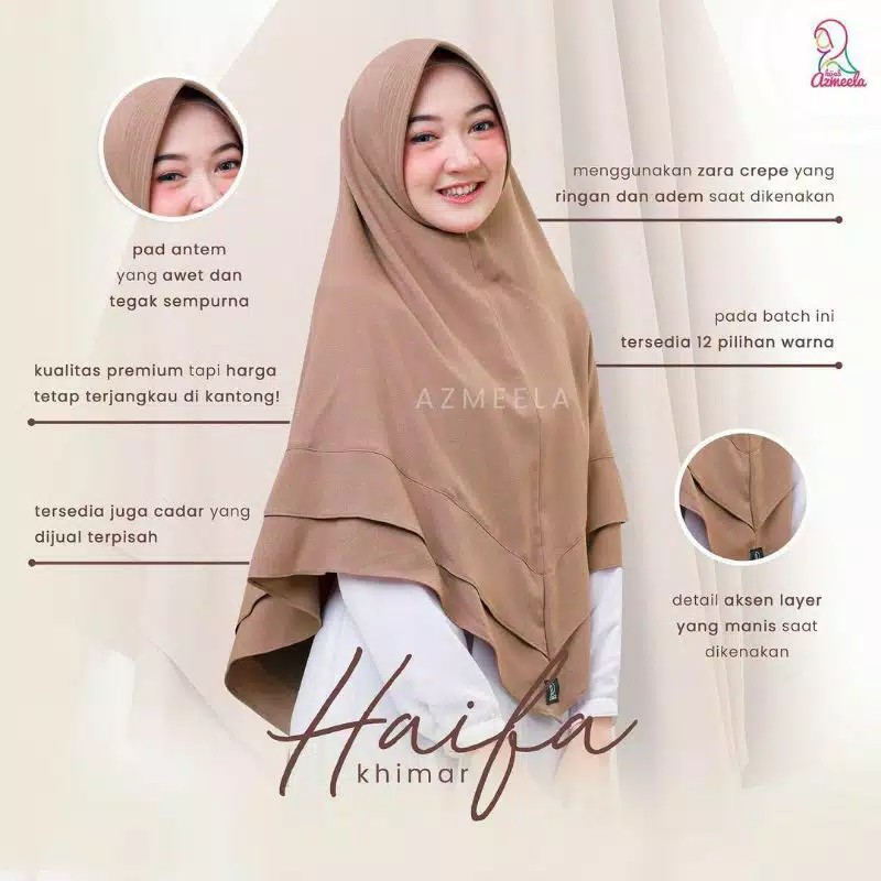 AZMEELA HAIFA KHIMAR INSTAN PAD ANTEM