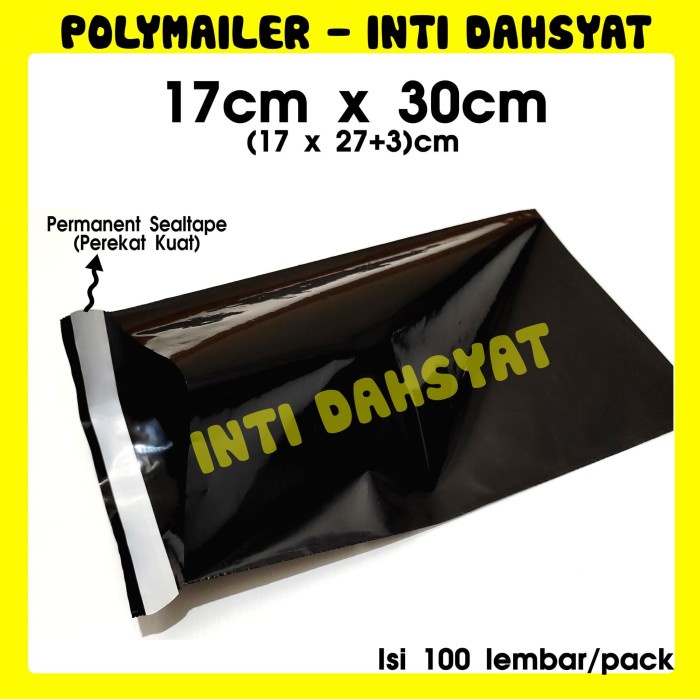 

Menyurat-Surat- Polymailer Hitam Glossy 17X30 Isi +/-100Lbr Plastik Onlineshop -Surat-Menyurat.