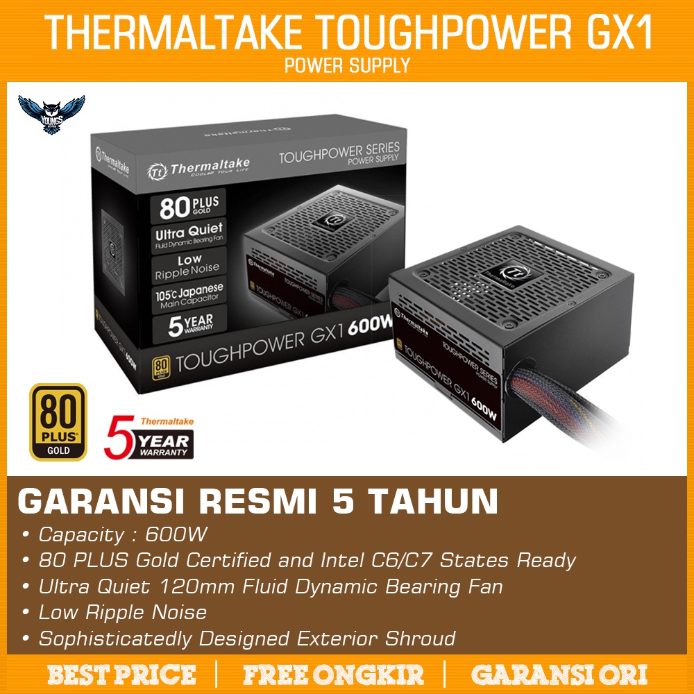 PSU Thermaltake Toughpower GX1 600W | 80+ Gold Power Supply non rgb