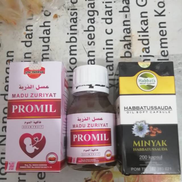 Paket promil2minggu madu zuriat suami istri habbatussauda habbats habbat's kesuburan dr suryo isi200