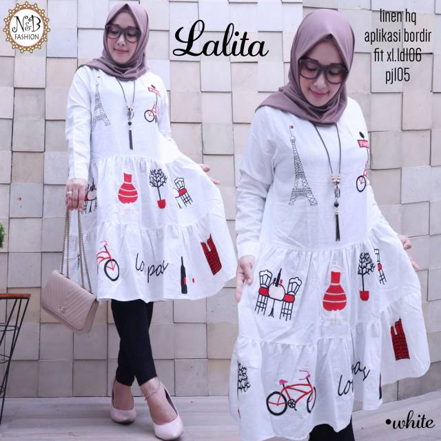 Lalita Tunik/Tunik Bordir/Pakaian Wanita