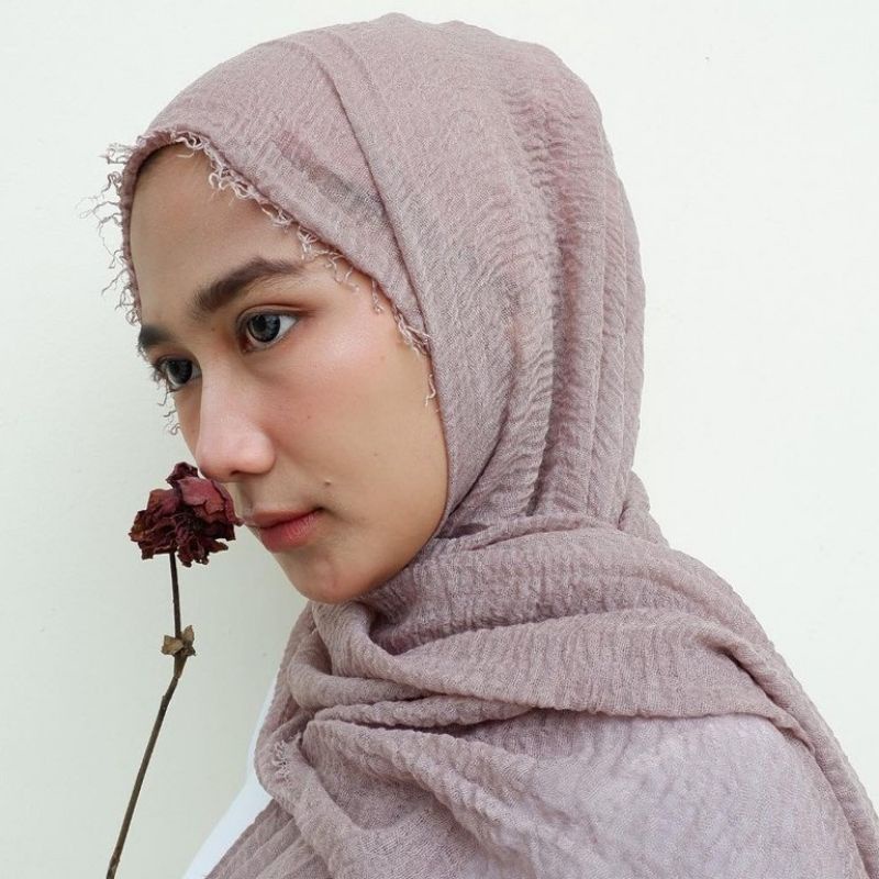 fanissahijab || PASMINA CRINKLE PREMIUM / VISCOSE CRINKLE SHAWL-CRINKLE MOCA