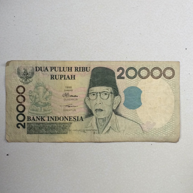 Uang kuno 20.000 Rupiah Thn. 1998