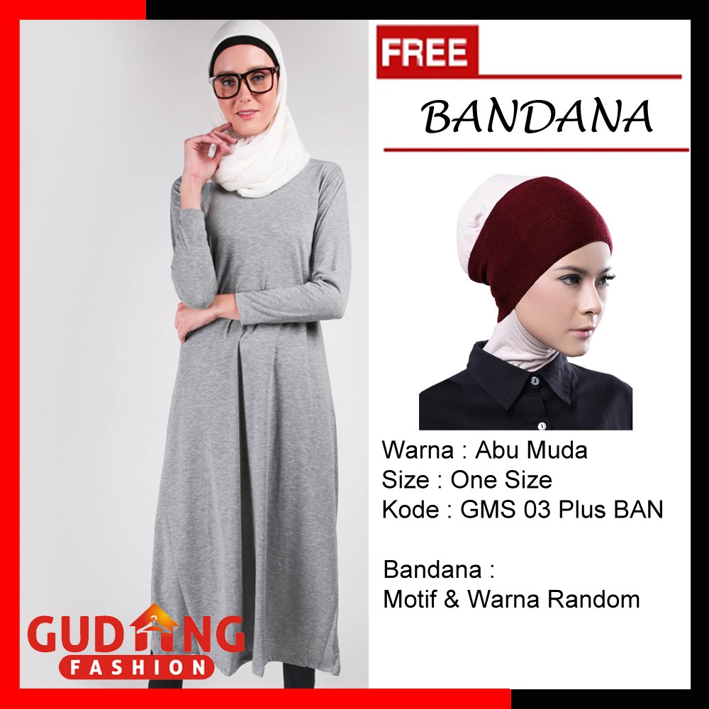 Baju Gamis Murah Muslimah Terbaru Plus Free Bandana (COMB)