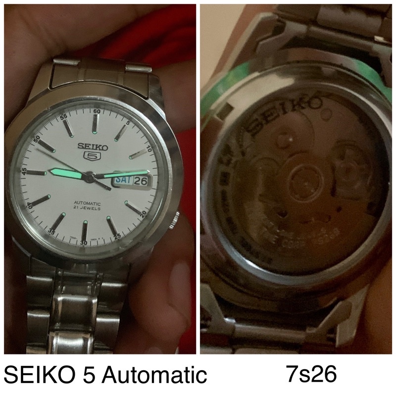 Jam Tangan SEIKO 5 Automatic Original Backcase Transparan Mulus Bekas