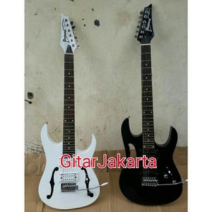 Gitar Elektrik Merk Ibanez PGM Black And White Bonus Tas dan Pick