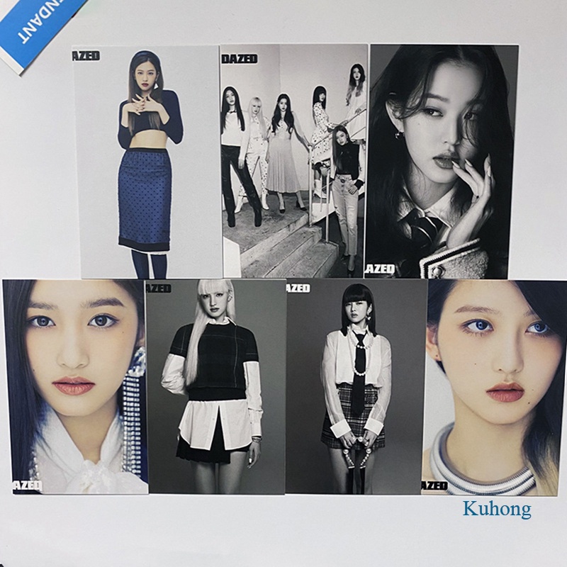 7pcs / Set Kartu Lomo Foto Kpop IVE DAZED Magazine Untuk Koleksi Penggemar