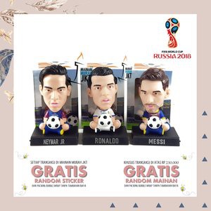 MAINAN FIGURE PIALA DUNIA SATUAN FIGURE NEYMAR RONALDO MESSI