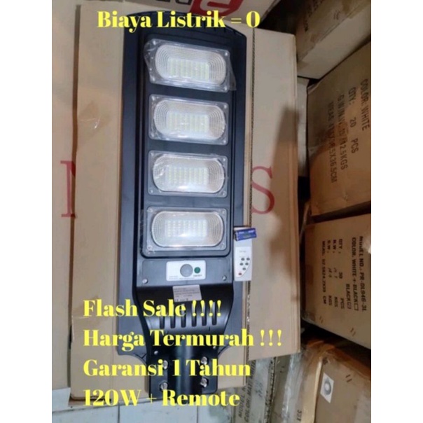 PJU solar 120W 120w / Lampu jalan solar 120watt 120 watt / lampu pju smd tenaga surya 120W 120 Watt