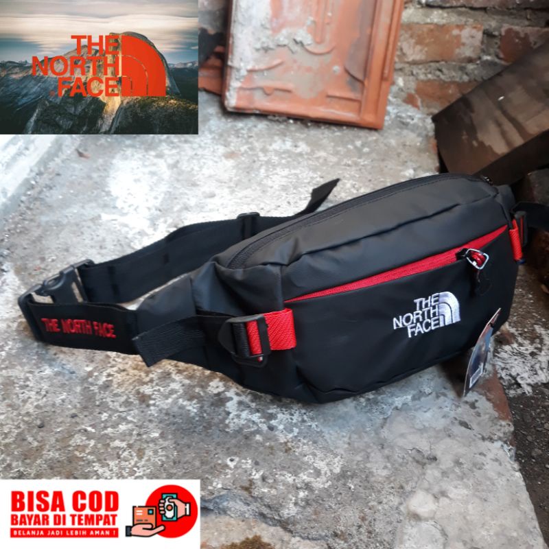 Tas Selempang Pria Distro TNF The North Face Waterproof Waist Bag Hezel Pria Anti Air Anti Sobek Premium Murah