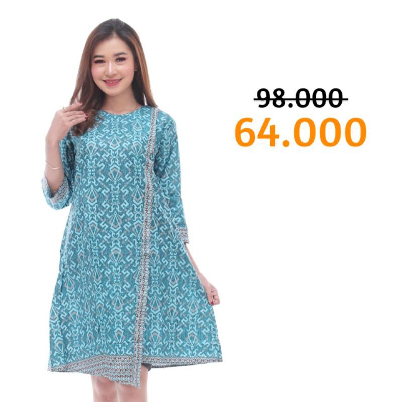 ansbatik - tunik batik modern wanita premium pekalongan terbaru | Baju Batik Wanita Atasan Batik