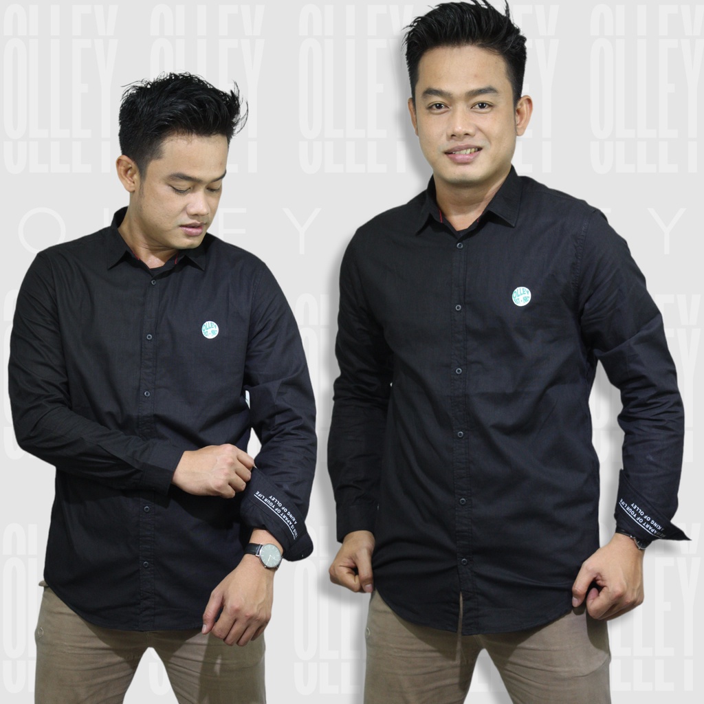 Kemeja premium pria / Kemeja kasual pria / Kemeja motif sablon / Kemeja OLLEY