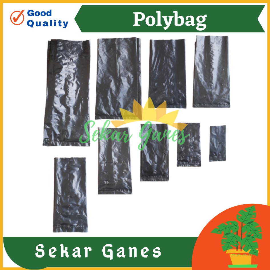 1 Polybag Tanaman Polibag Tebal Kecil Sedang 10x12 15x15 20x20 25x25 30x30 Pot Plastik Polibek Bunga