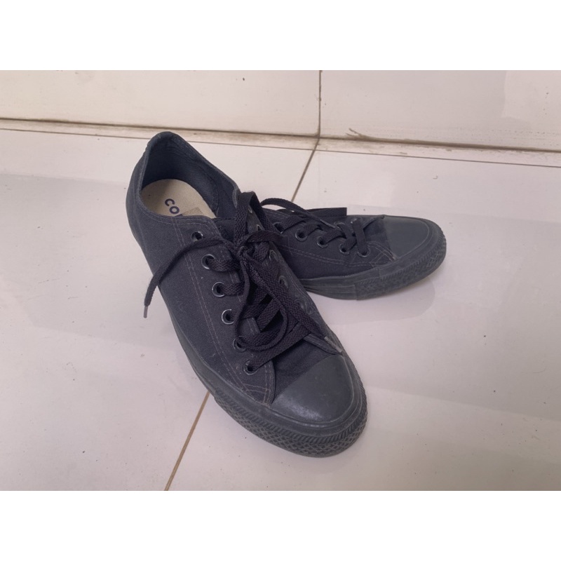 PRELOVED converse original all black low sepatu converse thrift