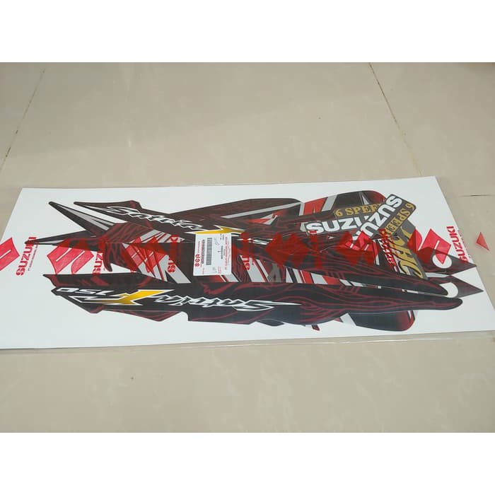 Striker motor suzuki / Striping Satria Fu 2011 Hitam Abu Original SGP
