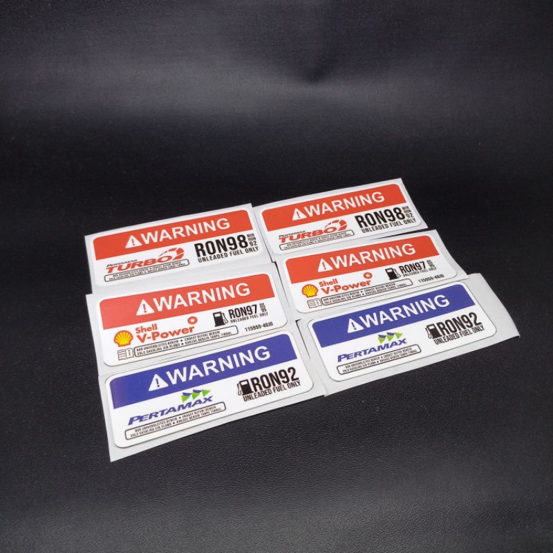 Stiker tanki bensin shell, pertamax, pertamax turbo