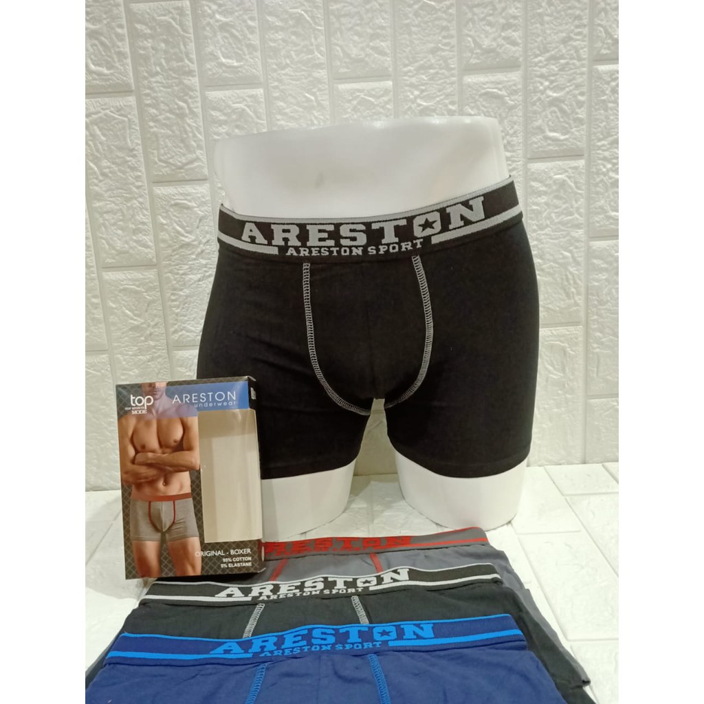 PROMO !!! 2 PCS dalam 1 BOX BOXER PRIA || CELANA DALAM BOXER PRIA || BOXER ARESTON