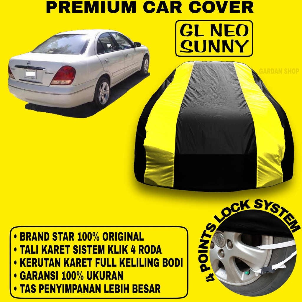 Body Cover GL NEO SUNNY Sarung Strip KUNING Penutup Pelindung Bodi Mobil Gl Neo Sunny PREMIUM