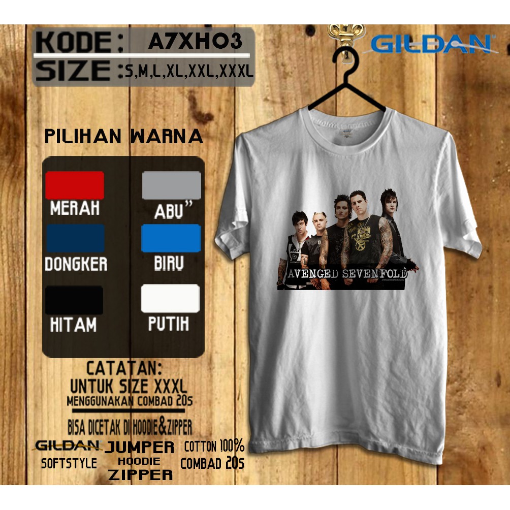 Kaos avenged sevenfold band original gildan softstyle a7xh03