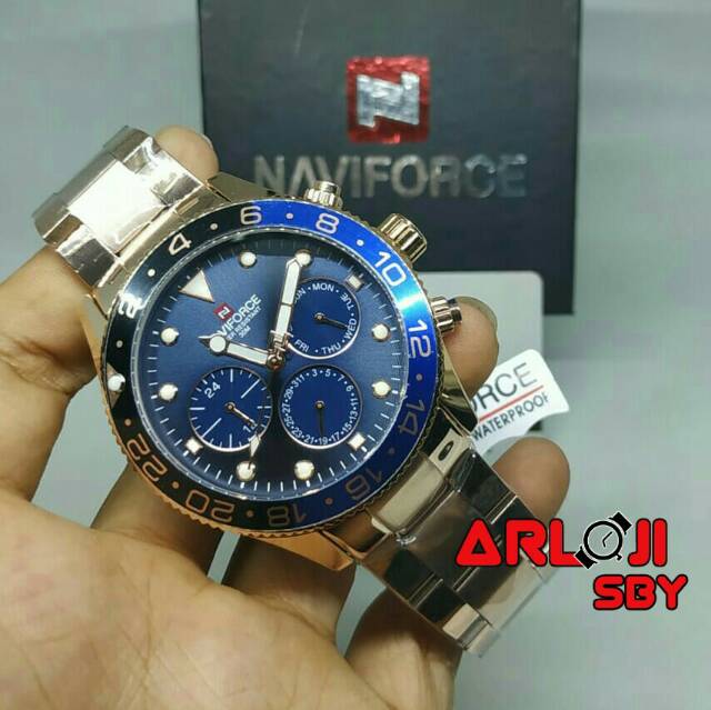 Jam pria Naviforce 9147 original sport