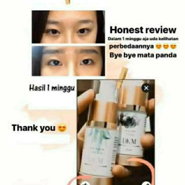 DKM Cream Eye Lift Collagen &amp; Serum BPOM kantung mata panda kerutan keriput penuaan dini