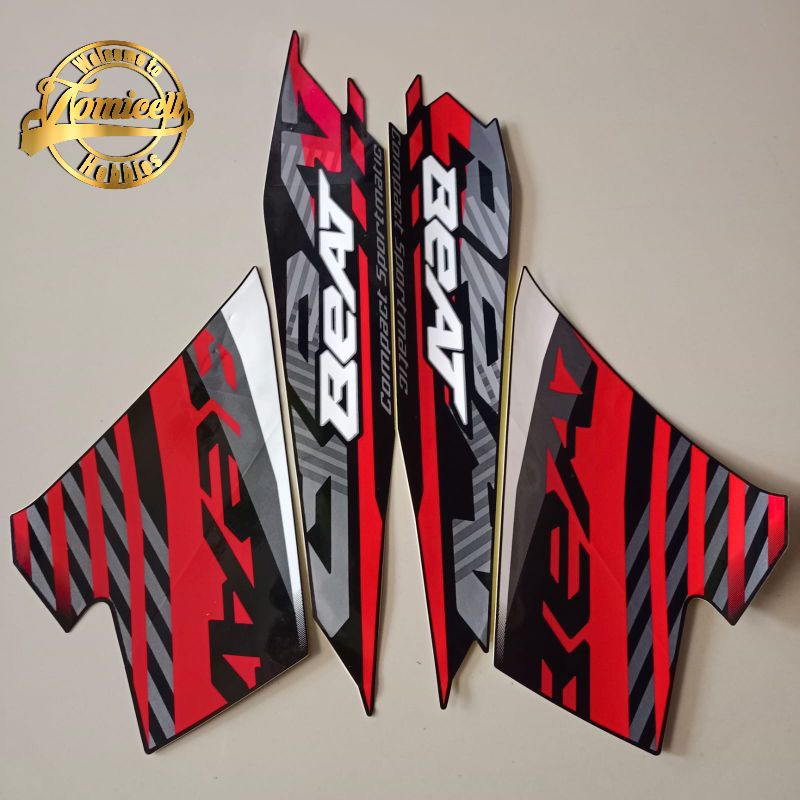stiker striping honda new beat CBS sporty warna body hitam 2022 eSP