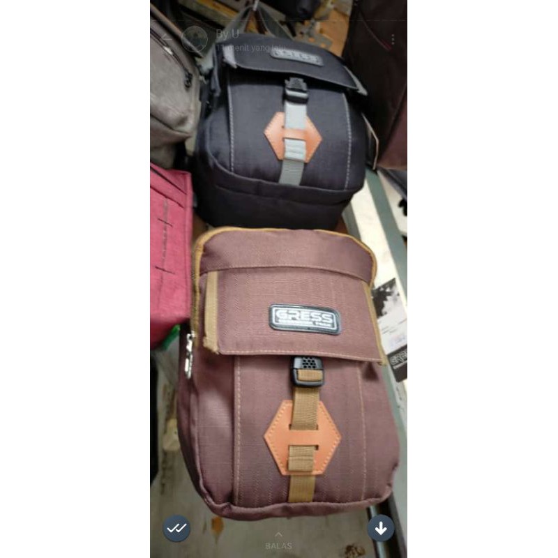 Tas Selempang Gress Denim persegi