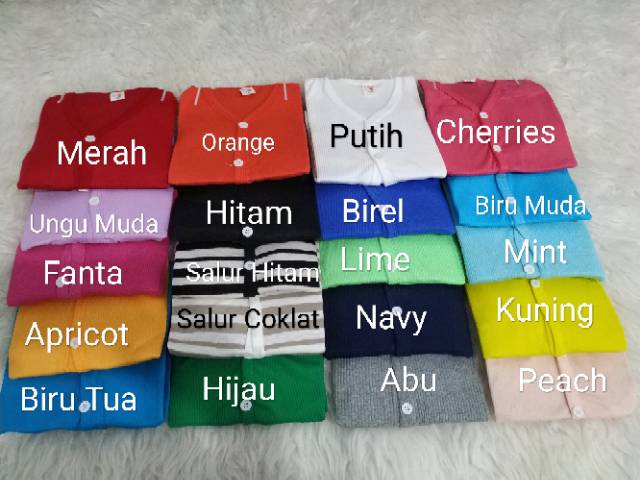 ESW Basic Cardigan Baby / Anak Import Banyak Warna dan Ukuran