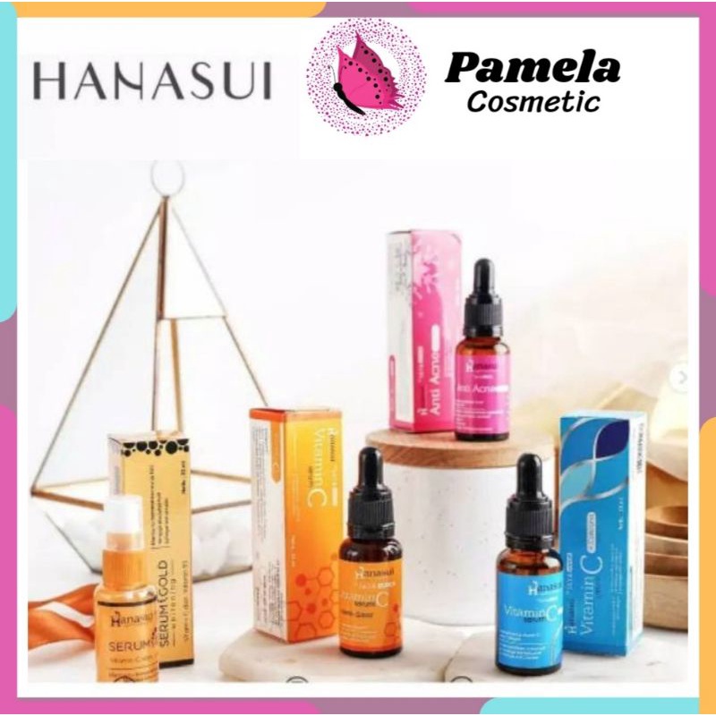 ❤ PAMELA ❤ HANASUI Serum 20ml VitC/Whitening Gold/Anti Acne/Men Bright/Bright Up Propolis Halal Original BPOM