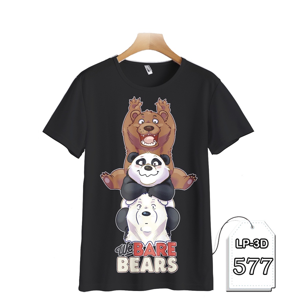 KAOS We Bare Bears KAOS Cartoon Animasi Anak #LP3D-577