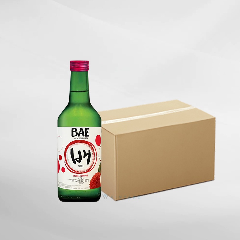 Soju BAE Lychee 360ml 1 Dus ( Isi 20 Botol )