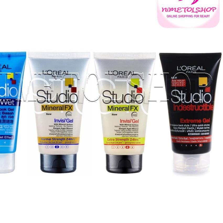 □ READY £ɷ LOREAL Studio Line Hair Gel 150ml Pomade Rambut L'oreal Pure Wet / Mineral FX / INDESTRUC