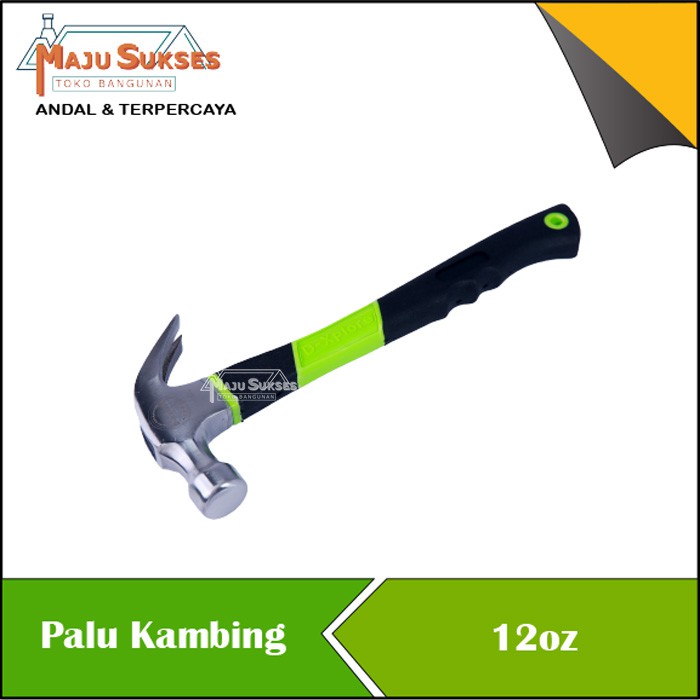 PALU KAMBING GAGANG FIBER 12OZ CABUT PAKU D-XPLORE claw Hammer