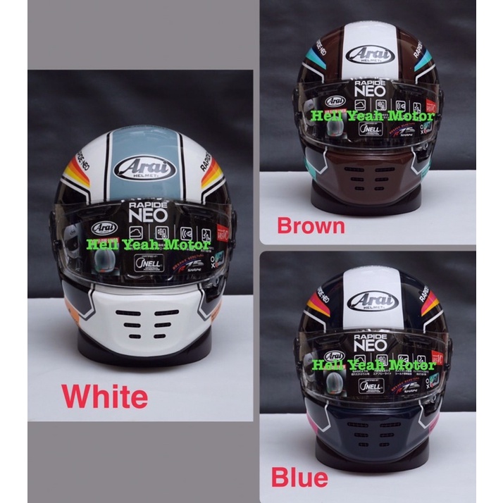 Arai Rapide Neo Number White Blue Brown Clone 1:1 Not Pista X14 RX7 NFR TTC