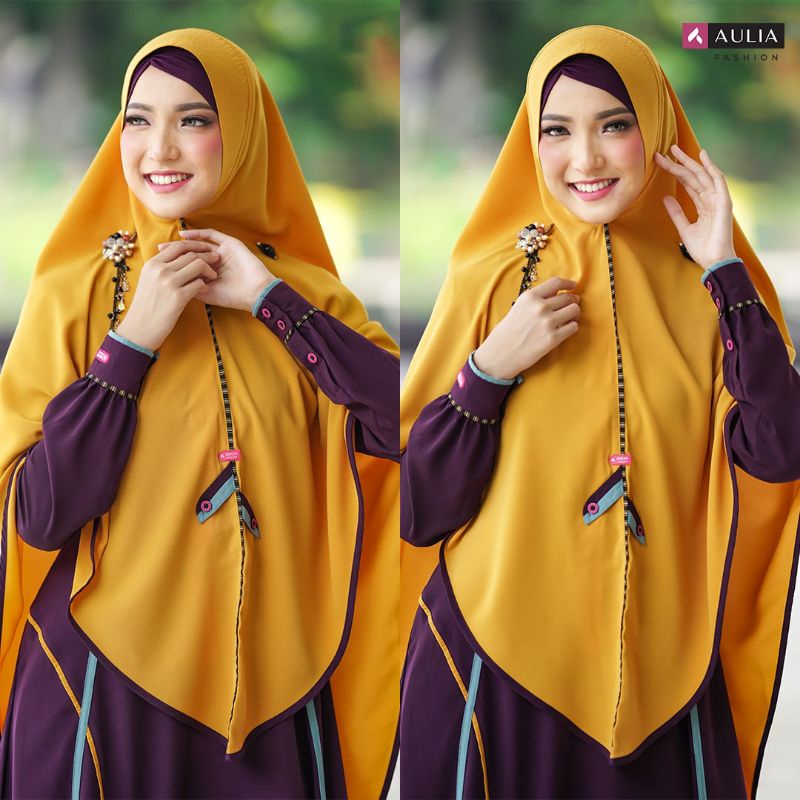 Set gamis aulia ori syar'i syari model terbaru untuk lebaran 2022, warna sangat menarik, bahan adem 