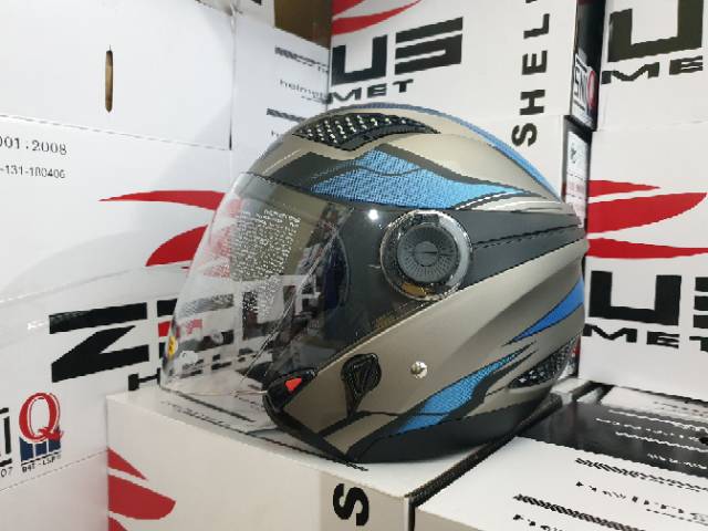 ZEUS ZS610 MDSIL 014 BLUE - Helm Zeus ZS 610