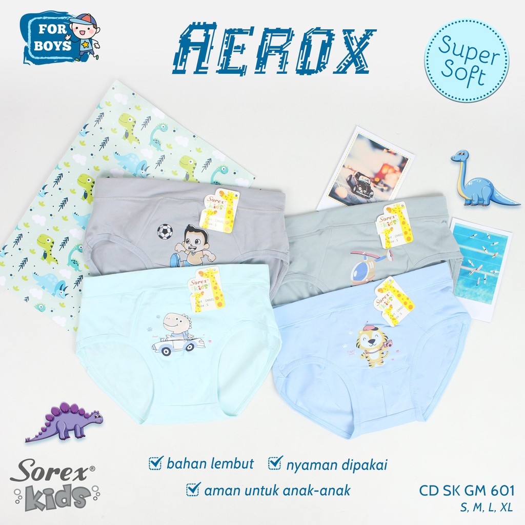 2 PCS CELANA DALAM SOREX KIDS BOY / SOREX KIDS BOYS UNDERWARE