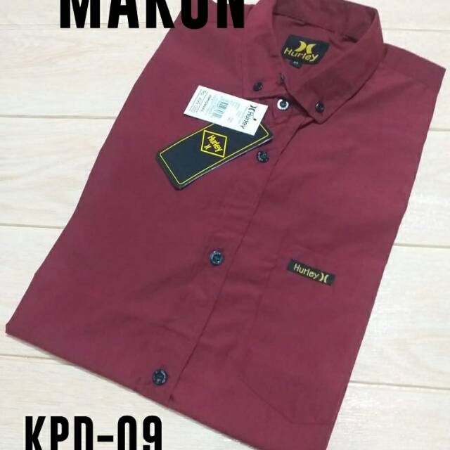 Kemeja Surfing Kekinian Cowok polos lengam panjang