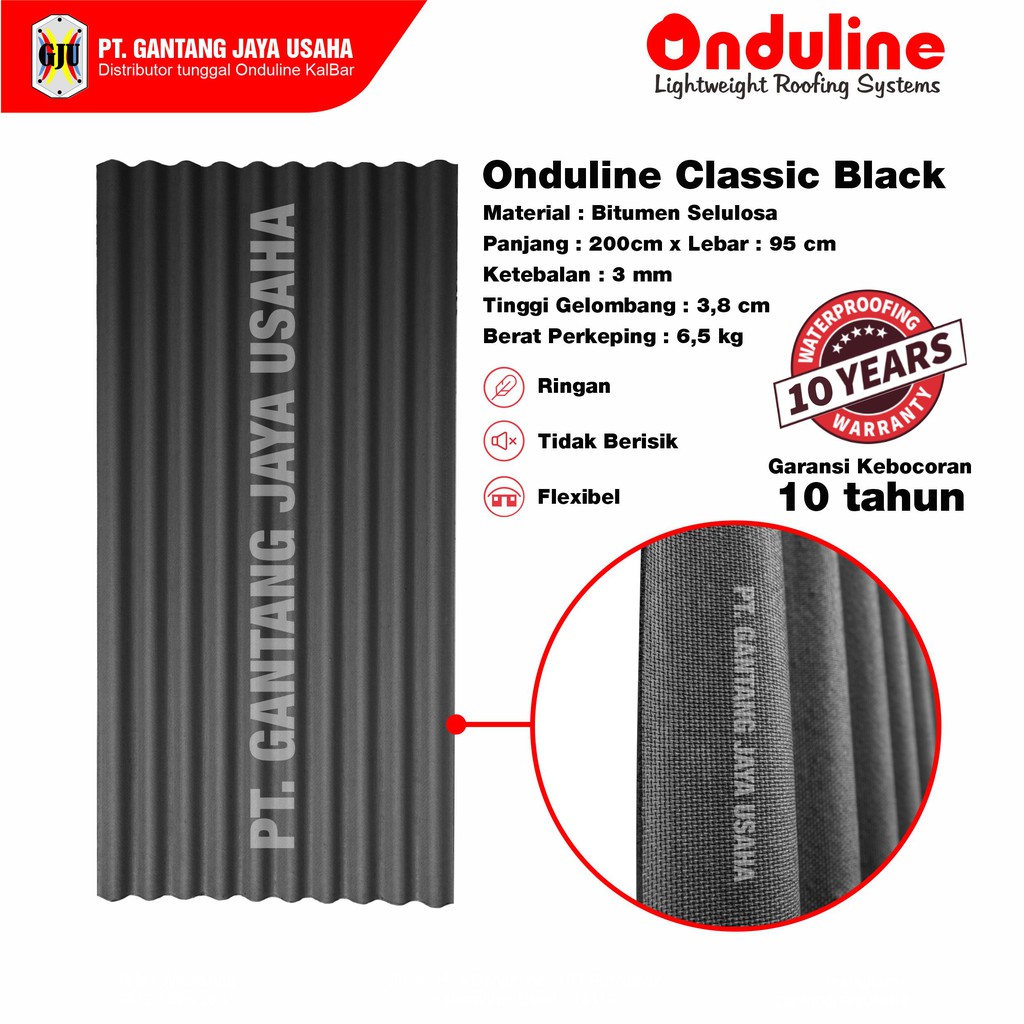Atap Onduline Hitam