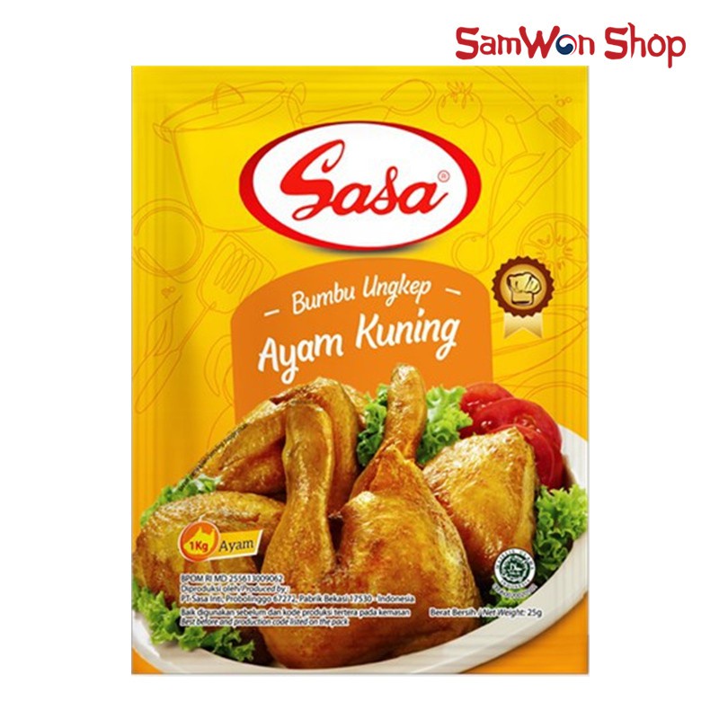 

Sasa bumbu ungkep ayam kuning 25gram