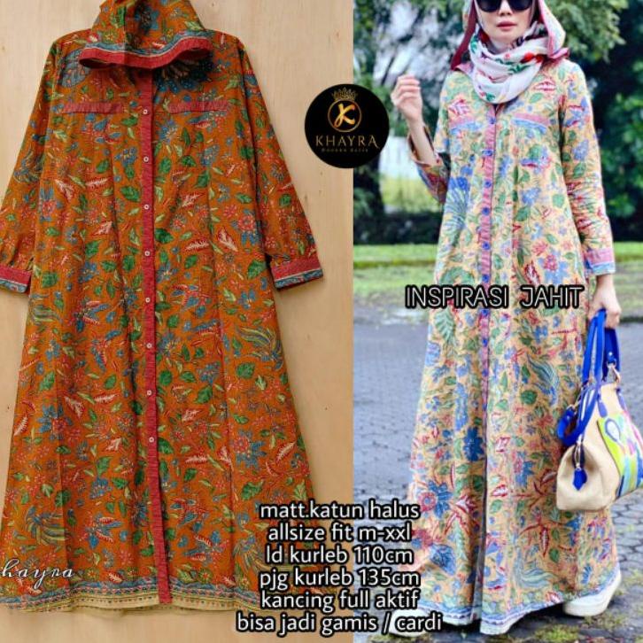 Serbuuuu.. Long Hoodie Gamis 2in1 Cardi || ORI BERLABEL KHAYRA