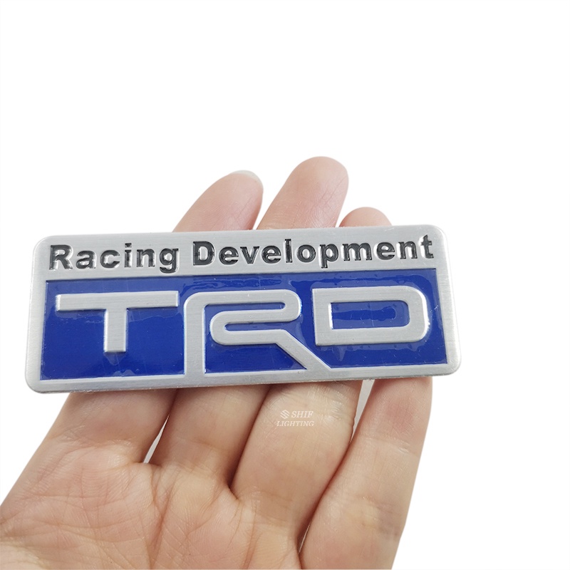 1pc Stiker Emblem Logo TRD RACING DEVELOPMENT Bahan Aluminum Untuk Dekorasi Mobil TOYOTA