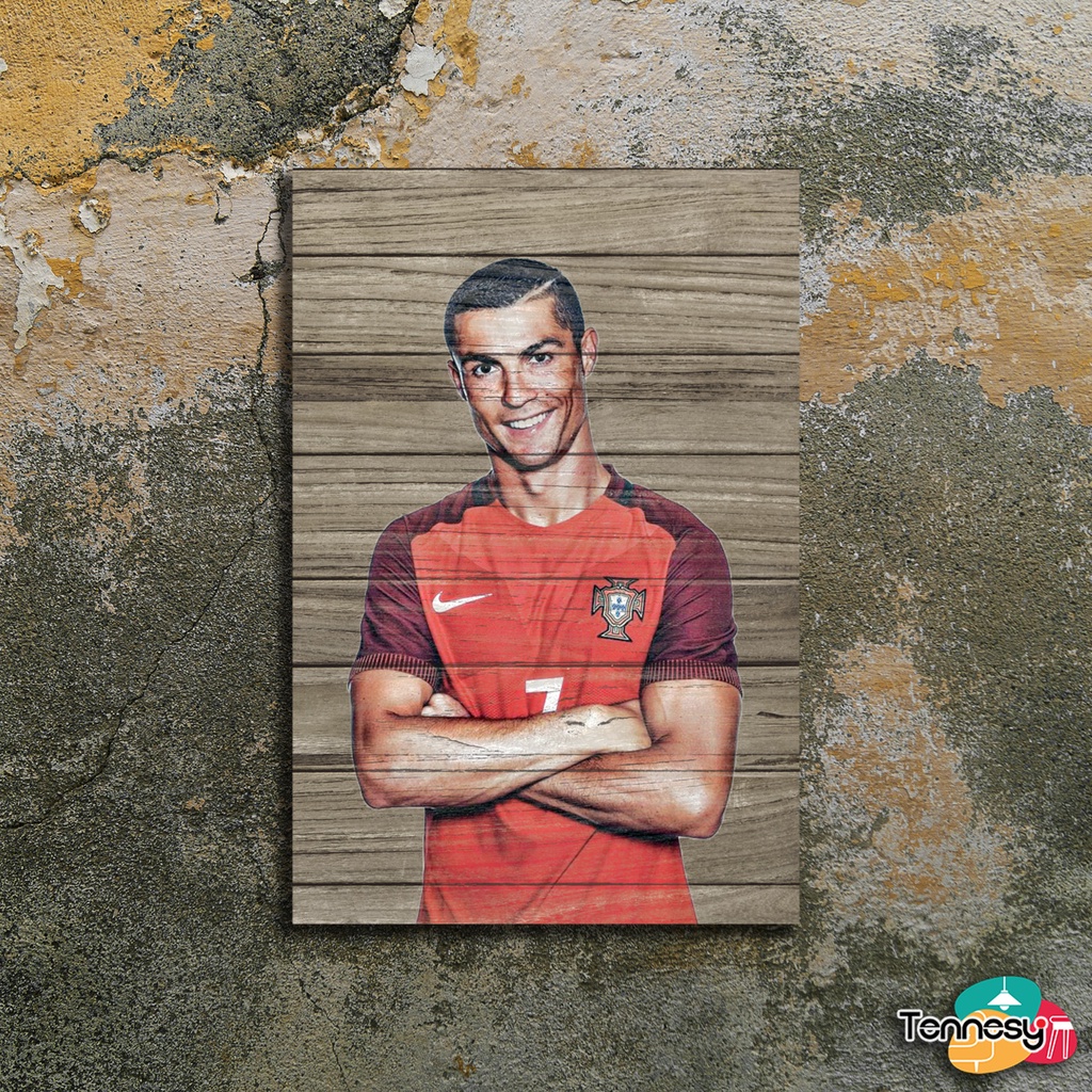 TENNESY HIASAN DINDING BINTANG BOLA 20x30CM RETRO WALL DECOR SOCCER PAJANGAN KAYU DEKORASI DINDING KAMAR RUMAH FOOTBALL RONALDO MESSI SALAH