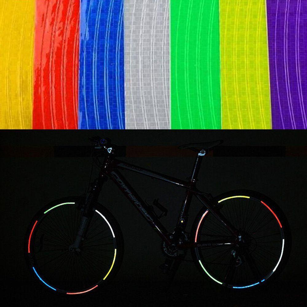 Lanfy Stiker Sepeda Ban Sepeda Motor Strip Fluorescent Wheel Rim MTB Sepeda Reflektif