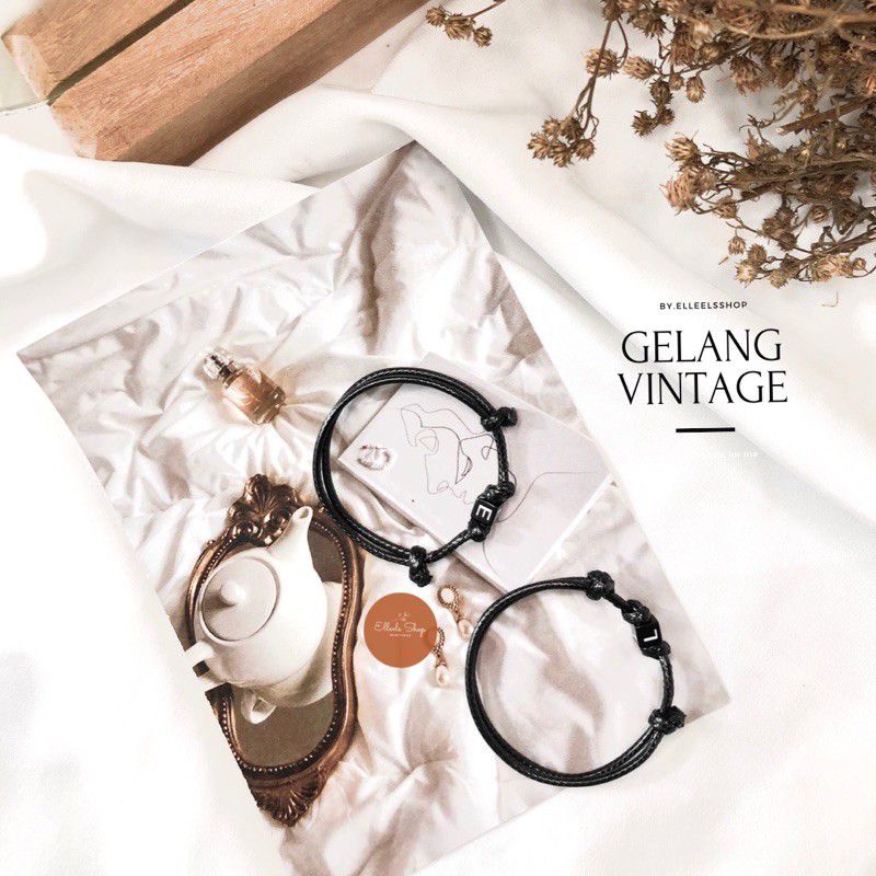 GELANG INISIAL A-Z hitam