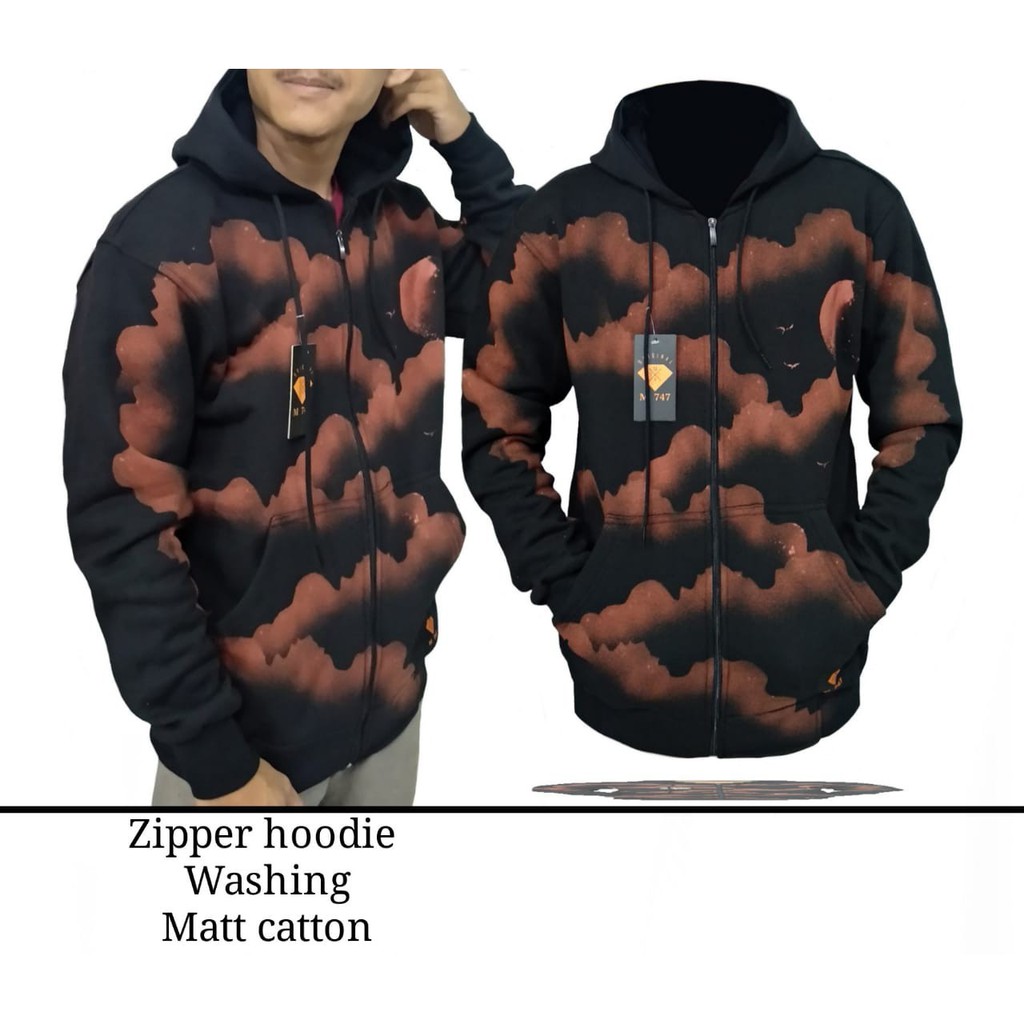 Jaket hoodie Zipper Pria thailand TieDye series 01