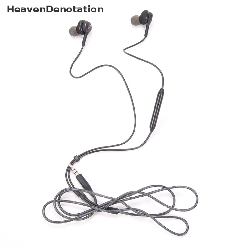 (Heavendenotation) Headset Earphone Kabel Stereo Super Bass Dengan Mic, Jack 3.5mm